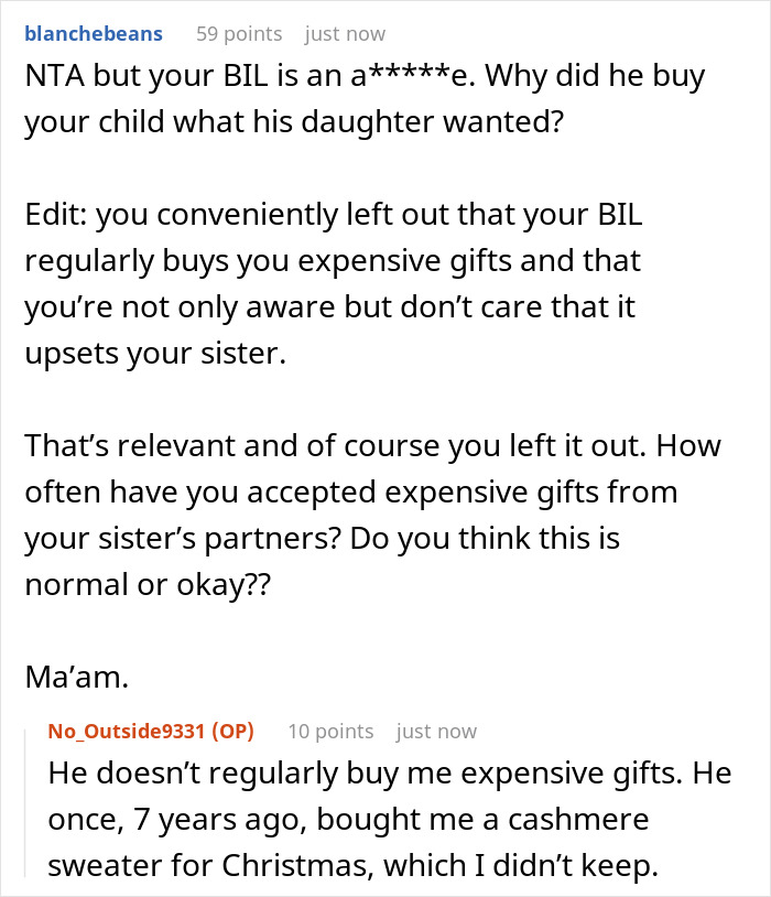 Mom Refuses To Return Her Daughter’s Birthday Gift Due To Own Sister’s Whim, Gets Called A Jerk Mom Refuses To Return Her Daughter’s Birthday Gift Due To Own Sister’s Whim, Gets Called A Jerk