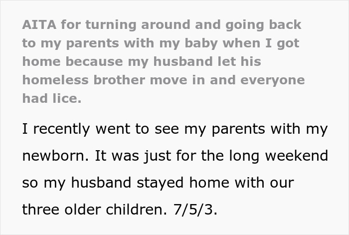 Man Takes In Homeless Brother Against Wife’s Wishes, She Leaves Him To Deal With Lice Alone Man Takes In Homeless Brother Against Wife’s Wishes, She Leaves Him To Deal With Lice Alone