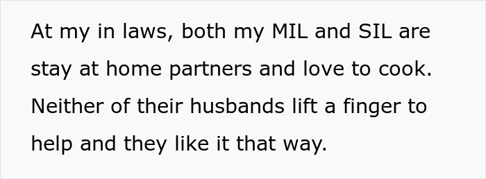 Woman Maliciously Complies With Her MIL And Chills With Men Instead Of Helping Out In The Kitchen Woman Maliciously Complies With Her MIL And Chills With Men Instead Of Helping Out In The Kitchen