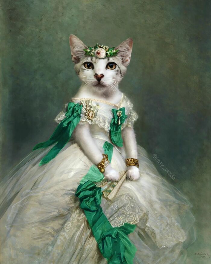 This Artist Swaps People In Classical Paintings With Cats (38 New Pics) This Artist Swaps People In Classical Paintings With Cats (38 New Pics)