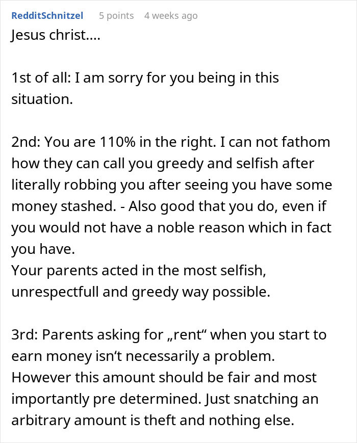 “If I Didn’t Agree, I Could Leave”: Teen Moves Out After Parents Try To Claim Their Money “If I Didn’t Agree, I Could Leave”: Teen Moves Out After Parents Try To Claim Their Money