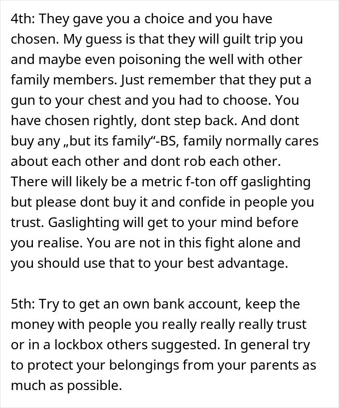 “If I Didn’t Agree, I Could Leave”: Teen Moves Out After Parents Try To Claim Their Money “If I Didn’t Agree, I Could Leave”: Teen Moves Out After Parents Try To Claim Their Money
