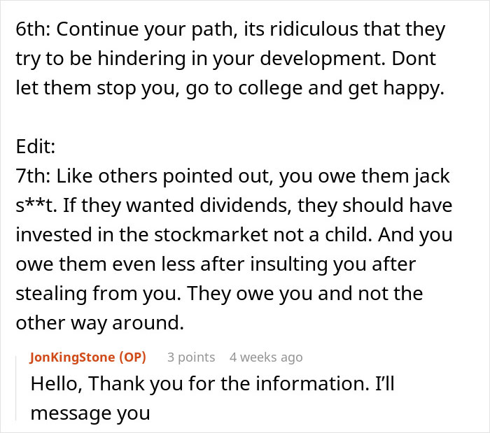 “If I Didn’t Agree, I Could Leave”: Teen Moves Out After Parents Try To Claim Their Money “If I Didn’t Agree, I Could Leave”: Teen Moves Out After Parents Try To Claim Their Money