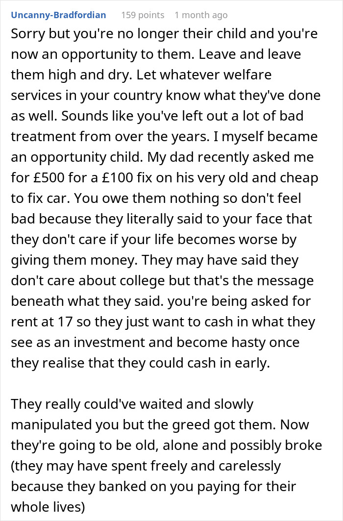 “If I Didn’t Agree, I Could Leave”: Teen Moves Out After Parents Try To Claim Their Money “If I Didn’t Agree, I Could Leave”: Teen Moves Out After Parents Try To Claim Their Money