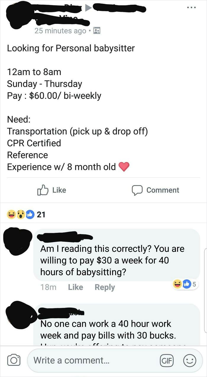 30 Posts From Delusional Parents Who Would Ask Babysitters To Pay Them, If They Could 30 Posts From Delusional Parents Who Would Ask Babysitters To Pay Them, If They Could