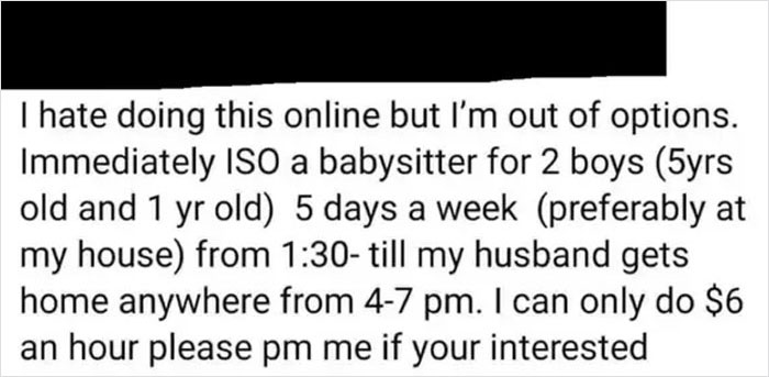 30 Posts From Delusional Parents Who Would Ask Babysitters To Pay Them, If They Could 30 Posts From Delusional Parents Who Would Ask Babysitters To Pay Them, If They Could