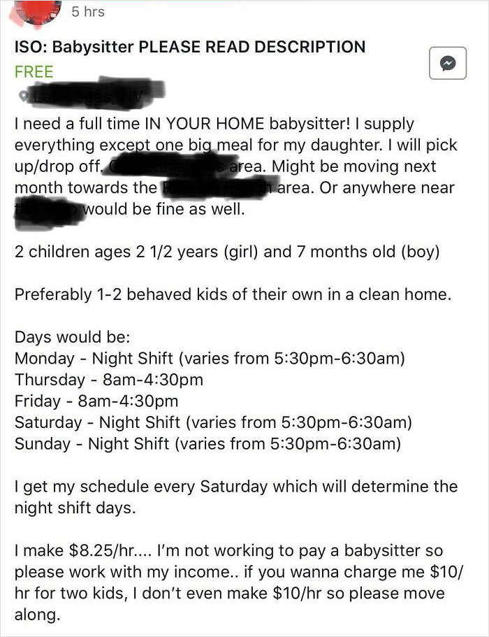 30 Posts From Delusional Parents Who Would Ask Babysitters To Pay Them, If They Could 30 Posts From Delusional Parents Who Would Ask Babysitters To Pay Them, If They Could