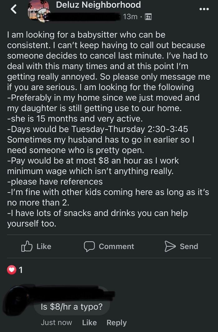 30 Posts From Delusional Parents Who Would Ask Babysitters To Pay Them, If They Could 30 Posts From Delusional Parents Who Would Ask Babysitters To Pay Them, If They Could