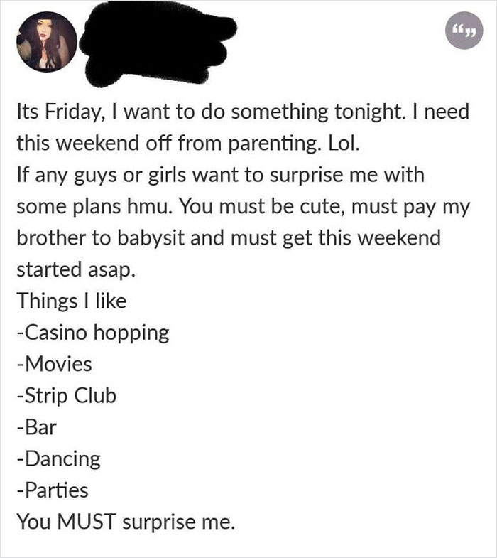 30 Posts From Delusional Parents Who Would Ask Babysitters To Pay Them, If They Could 30 Posts From Delusional Parents Who Would Ask Babysitters To Pay Them, If They Could