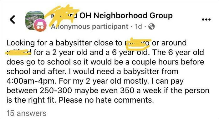 30 Posts From Delusional Parents Who Would Ask Babysitters To Pay Them, If They Could 30 Posts From Delusional Parents Who Would Ask Babysitters To Pay Them, If They Could