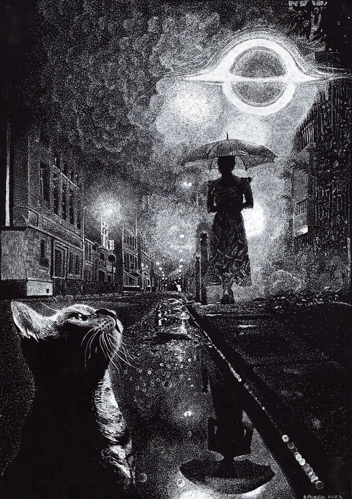 My Daughter Got Me A Black Sketchbook A Couple Of Years Ago, Here Are 30 New White Dot Drawings That I Made My Daughter Got Me A Black Sketchbook A Couple Of Years Ago, Here Are 30 New White Dot Drawings That I Made