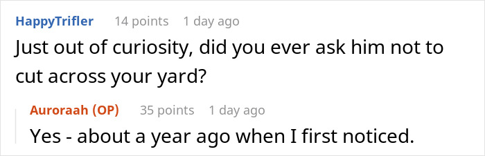 Woman Gets Revenge On Teen For Using Her Yard As A Shortcut, Pretends It Wasn’t Planned At All Woman Gets Revenge On Teen For Using Her Yard As A Shortcut, Pretends It Wasn’t Planned At All