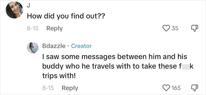 Woman Pretends Not To Know BF Is Cheating, They Have A Great 9-Week Trip Whilst She Exposes Him Woman Pretends Not To Know BF Is Cheating, They Have A Great 9-Week Trip Whilst She Exposes Him