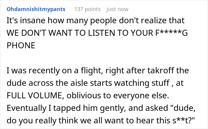 People Take This Person’s Story As A Chance To Call Out Guys Who Don’t Use Headphones In Public People Take This Person’s Story As A Chance To Call Out Guys Who Don’t Use Headphones In Public