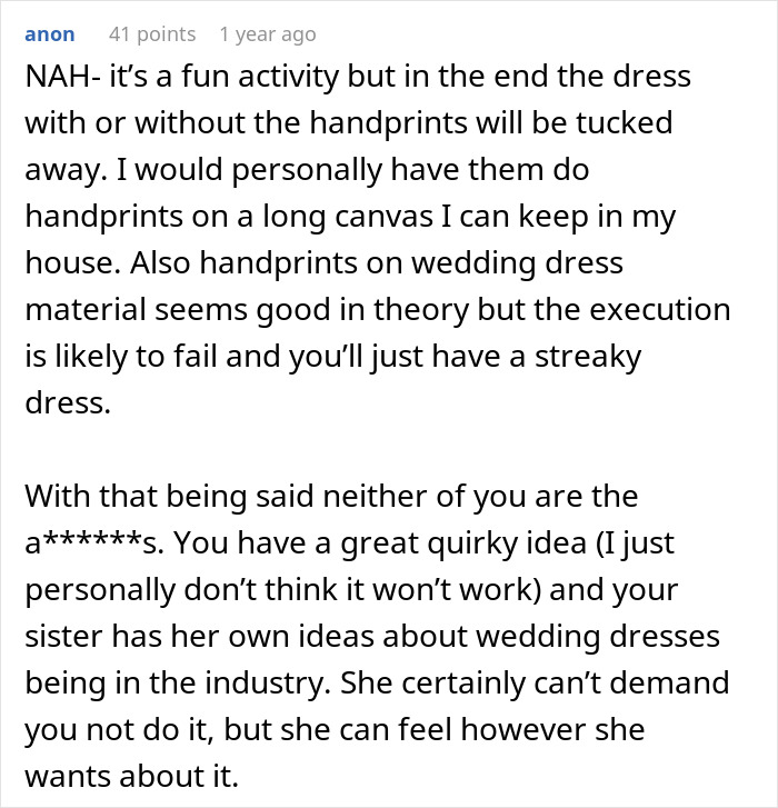 &ldquo;[Am I The Jerk] For &lsquo;Ruining&rsquo; My Wedding Dress?&rdquo;