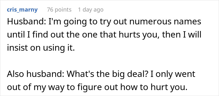 Husband Tries To Force His Wife To Accept A Nickname, She Packs Her Bags And Leaves Husband Tries To Force His Wife To Accept A Nickname, She Packs Her Bags And Leaves