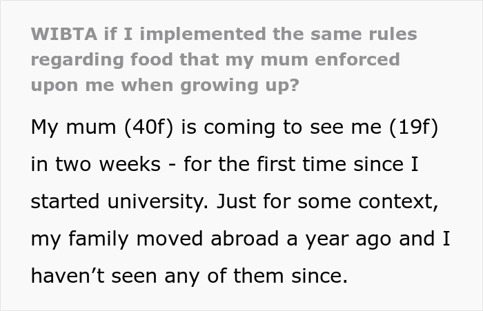 Woman Wants To Show Mom How Messed Up She Was With Her ‘Food Rules’ By Enforcing Them On Her Woman Wants To Show Mom How Messed Up She Was With Her ‘Food Rules’ By Enforcing Them On Her