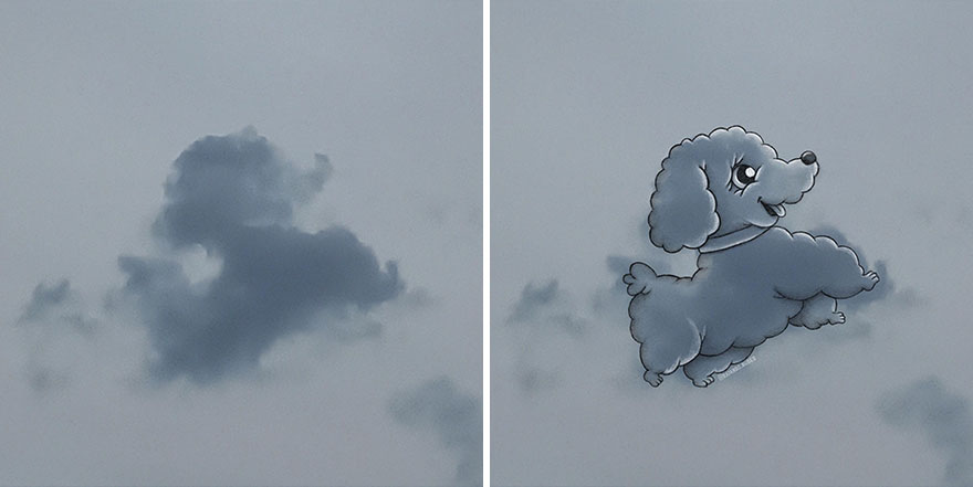 This Artist Creates Fun Illustrations On Pictures Of Clouds (35 New Pics) This Artist Creates Fun Illustrations On Pictures Of Clouds (35 New Pics)