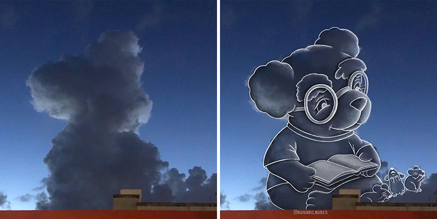 This Artist Creates Fun Illustrations On Pictures Of Clouds (35 New Pics) This Artist Creates Fun Illustrations On Pictures Of Clouds (35 New Pics)