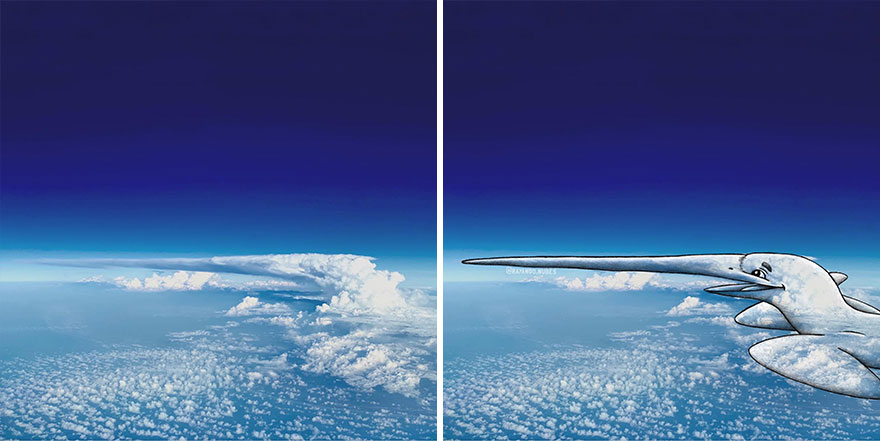This Artist Creates Fun Illustrations On Pictures Of Clouds (35 New Pics) This Artist Creates Fun Illustrations On Pictures Of Clouds (35 New Pics)