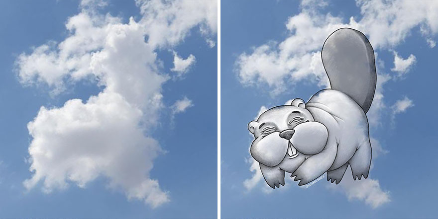This Artist Creates Fun Illustrations On Pictures Of Clouds (35 New Pics) This Artist Creates Fun Illustrations On Pictures Of Clouds (35 New Pics)