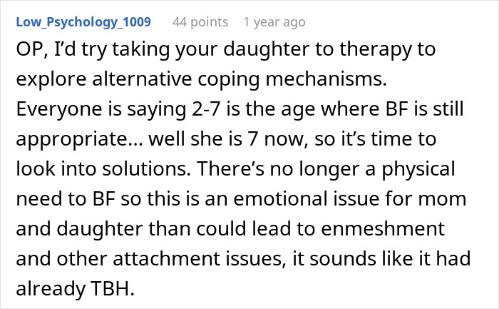Dad Is Fed Up With Ex-Wife Breastfeeding 7 Y.O Daughter And Saying She’ll Stop “When She’s Ready” Dad Is Fed Up With Ex-Wife Breastfeeding 7 Y.O Daughter And Saying She’ll Stop “When She’s Ready”