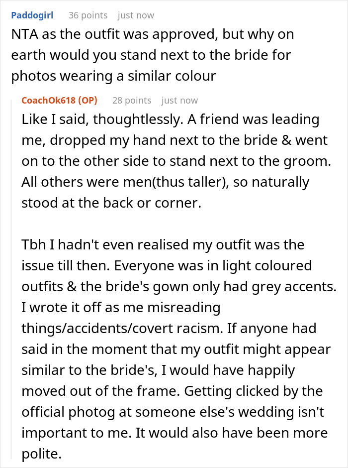 Wedding Guest Gets Bashed By The Bride For Allegedly Trying To ‘Upstage’ Her With Her Outfit Wedding Guest Gets Bashed By The Bride For Allegedly Trying To ‘Upstage’ Her With Her Outfit