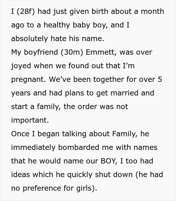 Dad Chooses Baby&#8217;s Name Saying It&#8217;s Meaningful To Him, Mom Can&#8217;t Bring Herself To Say It Out Loud