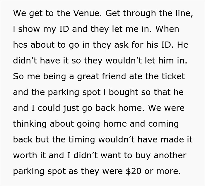 Guy Blocks Best Friend Of 15 Years Over $60 Concert Mishap: “He Was Sorry” Guy Blocks Best Friend Of 15 Years Over $60 Concert Mishap: “He Was Sorry”