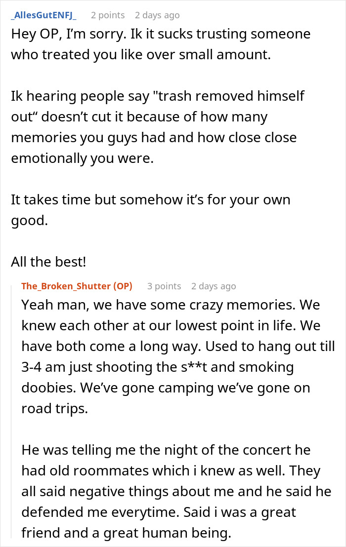 Guy Blocks Best Friend Of 15 Years Over $60 Concert Mishap: “He Was Sorry” Guy Blocks Best Friend Of 15 Years Over $60 Concert Mishap: “He Was Sorry”