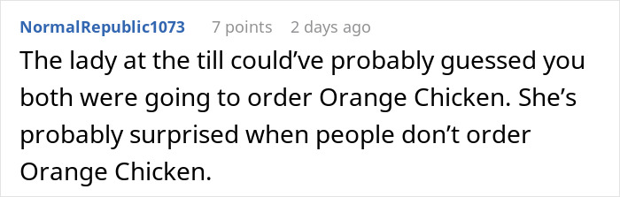 Woman With Main Character Syndrome Freaks Out After Stranger Orders The Same Meal