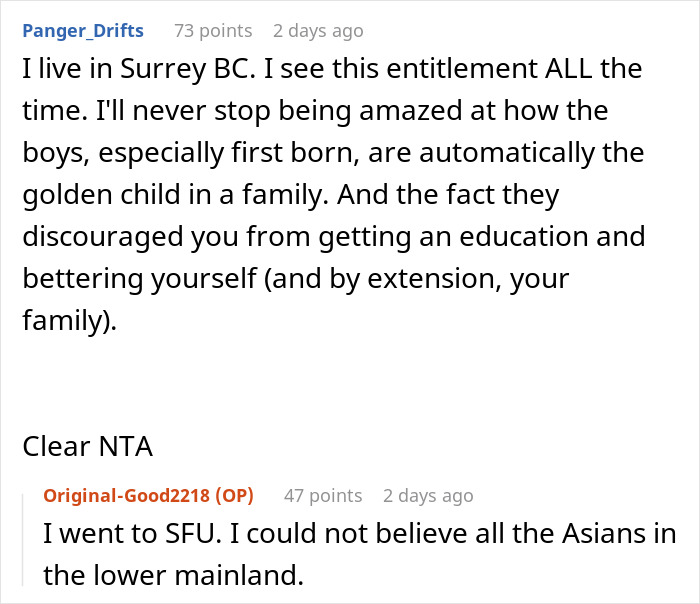 Parents Upset Daughter Cut Their Allowance By $200, The Amount They Kept Transferring To Her Brother Parents Upset Daughter Cut Their Allowance By $200, The Amount They Kept Transferring To Her Brother