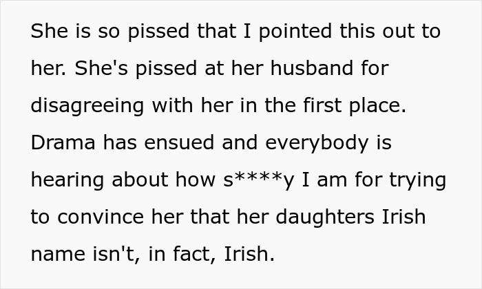 Mom Is Certain Her Baby’s Name Is Irish When It’s Really Not, Gets Upset When It’s Pointed Out Mom Is Certain Her Baby’s Name Is Irish When It’s Really Not, Gets Upset When It’s Pointed Out