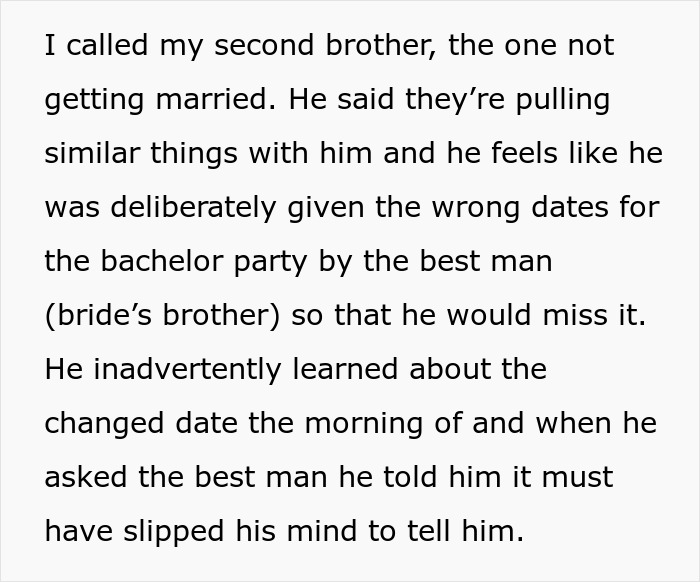 Woman Suspects Bride Is Trying To Push Her Out Of Her Brother’s Wedding, Has A Plan To Outsmart Her Woman Suspects Bride Is Trying To Push Her Out Of Her Brother’s Wedding, Has A Plan To Outsmart Her