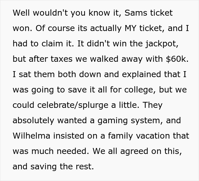 &ldquo;AITA For Spending My Son&rsquo;s Lottery Winnings Money?&rdquo;