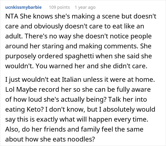 Woman Promises Not To Order Spaghetti, Proceeds To Break Her Promise And BF Leaves Restaurant Woman Promises Not To Order Spaghetti, Proceeds To Break Her Promise And BF Leaves Restaurant