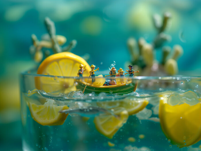 Enchanting Micro-Adventures: 10 Images That I Created With AI Of A Giant Food Galaxy