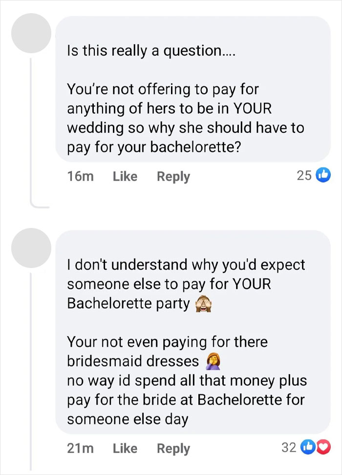 “Is It Too Much To Expect A Little Spoiling?”: Bride Upset After Covering Bachelorette Costs “Is It Too Much To Expect A Little Spoiling?”: Bride Upset After Covering Bachelorette Costs