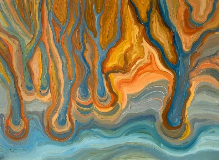 I Can&#8217;t Get Rid Of The Flames In My Landscape Paintings (12 Pics)