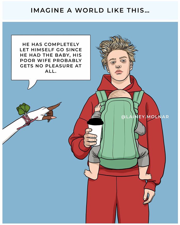 Artist Points Out Everyday Sexism By Placing Men In The Shoes Of Women (8 Pics) Artist Points Out Everyday Sexism By Placing Men In The Shoes Of Women (8 Pics)