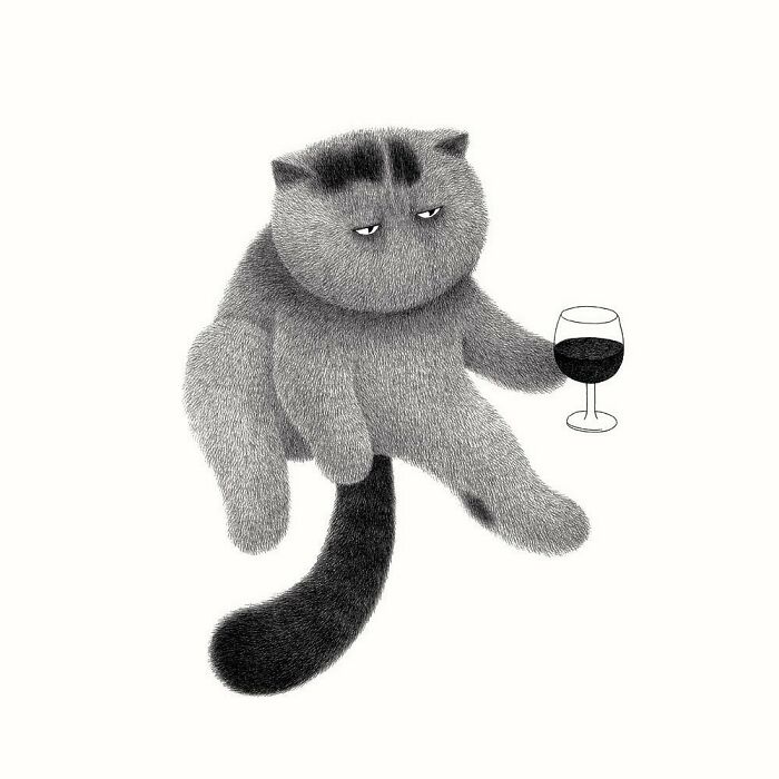 70 New Illustrations By Kamwei Fong Featuring Fluffy And Grumpy Cats 70 New Illustrations By Kamwei Fong Featuring Fluffy And Grumpy Cats