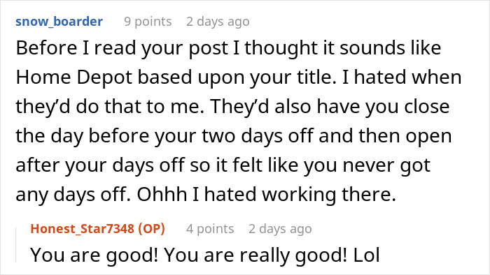 “Close At 11 PM, Open At 5 AM”: Management Refuses To Let Employee Switch Schedules, Regrets It “Close At 11 PM, Open At 5 AM”: Management Refuses To Let Employee Switch Schedules, Regrets It