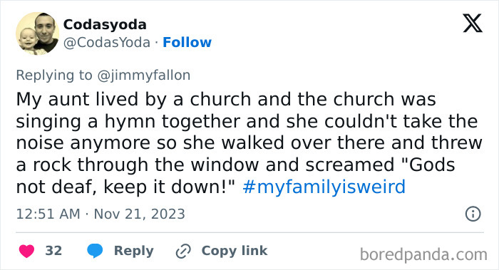 Jimmy Fallon Asks For Epic #MyFamilyIsWeird Stories, 30 Online Users Deliver Jimmy Fallon Asks For Epic #MyFamilyIsWeird Stories, 30 Online Users Deliver