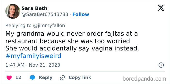 Jimmy Fallon Asks For Epic #MyFamilyIsWeird Stories, 30 Online Users Deliver Jimmy Fallon Asks For Epic #MyFamilyIsWeird Stories, 30 Online Users Deliver