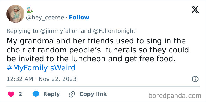 Jimmy Fallon Asks For Epic #MyFamilyIsWeird Stories, 30 Online Users Deliver Jimmy Fallon Asks For Epic #MyFamilyIsWeird Stories, 30 Online Users Deliver