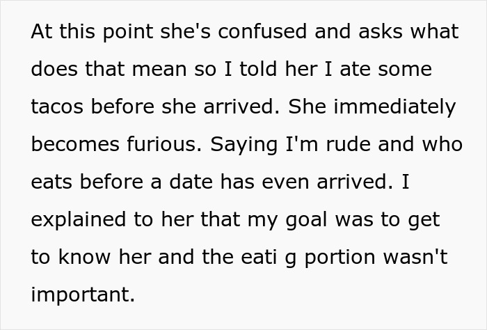 Guy Doesn&#8217;t Understand Why Date Got Upset He Ate Without Her, The Internet Doesn’t Hold Back