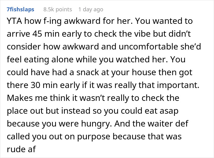 Guy Doesn&#8217;t Understand Why Date Got Upset He Ate Without Her, The Internet Doesn’t Hold Back