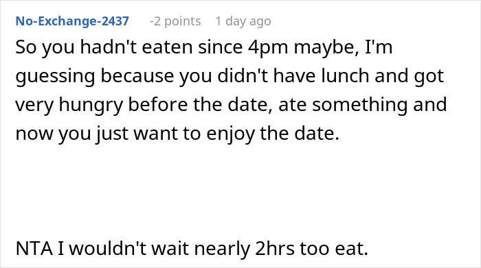 Guy Doesn&#8217;t Understand Why Date Got Upset He Ate Without Her, The Internet Doesn’t Hold Back