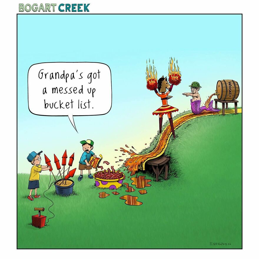 35 Hilarious One-Panel Comics By Derek Evernden With Darker Undertones (New Pics)