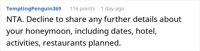 Woman Doesn’t Want Her Brother Joining Her On Honeymoon, Considers Giving Wrong Address Woman Doesn’t Want Her Brother Joining Her On Honeymoon, Considers Giving Wrong Address